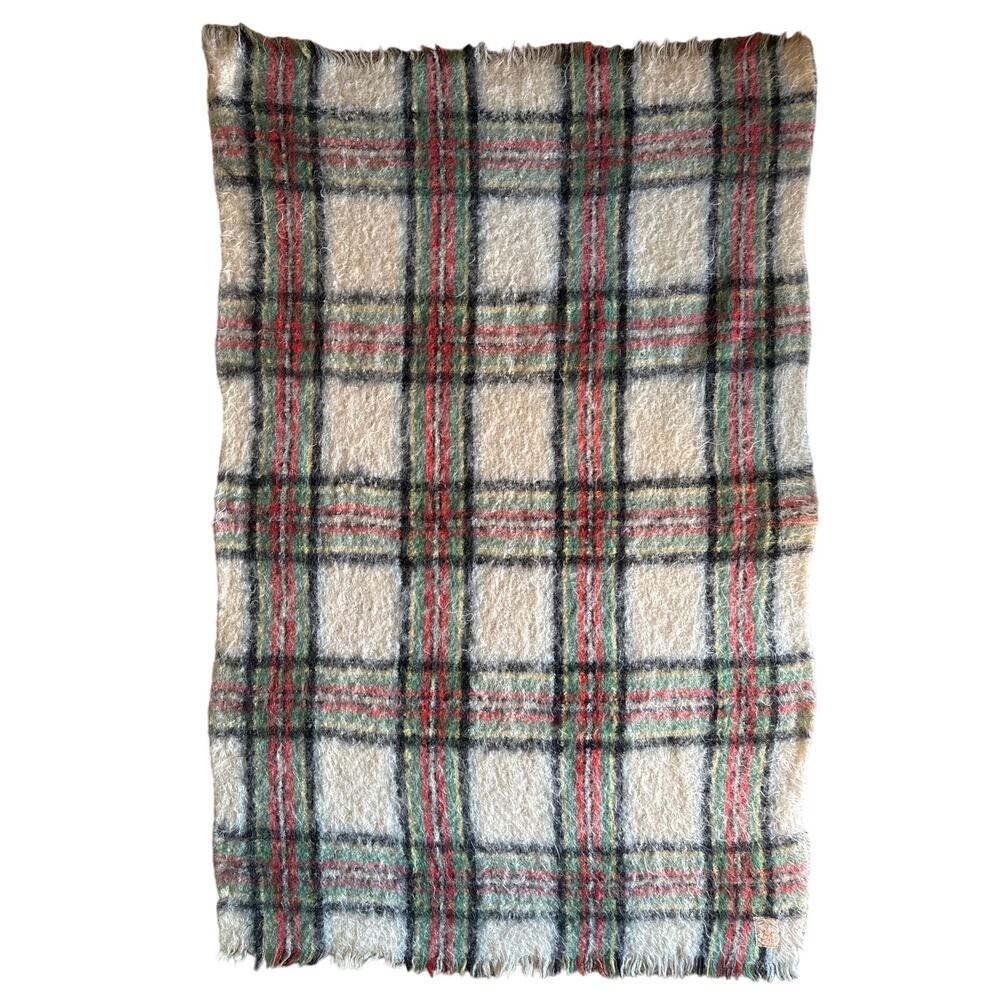 Vintage Hudson’s Bay Company 100% Mohair Scotland Made 63” x 42” Throw